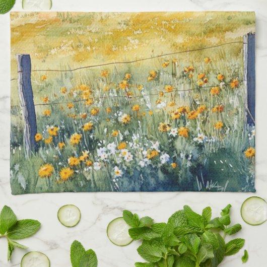 Texas Hill Country キッチンタオル (折り畳み)