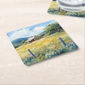 Texas Hill Country スクエアペーパーコースター (アングル)