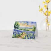 Texas Hill Country Watercolor カード (黄色い花)