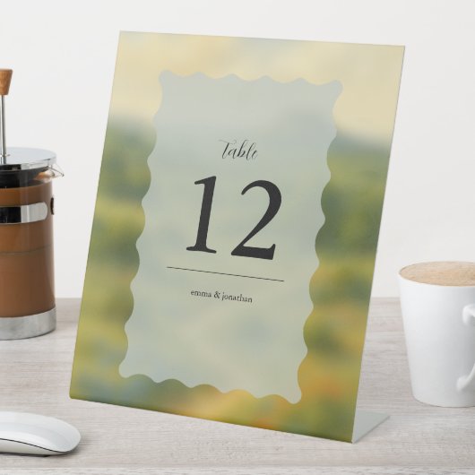 Texas Hill Country Wedding Table Name Cards 台座サイン (インサイチュ)