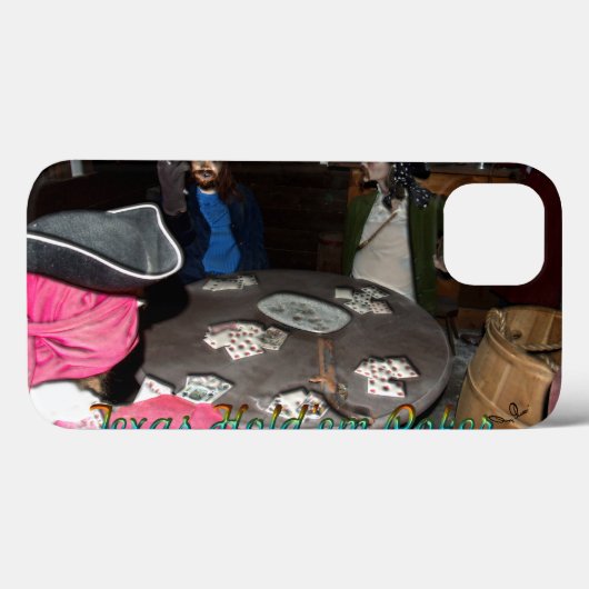 Texas Hold ‘em Poker Pirates Table Case-Mate iPhoneケース (裏面 (横))