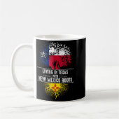 Texas Home New Mexico Roots State Tree Flag Love G コーヒーマグカップ (左)