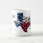 Texas Independence Day Ceramic Mug コーヒーマグカップ (中央)