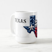 Texas Independence Day Ceramic Mug コーヒーマグカップ (正面左)