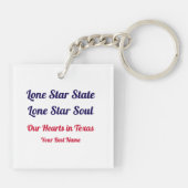 Texas Lone Star Flag Cowboy Boots Decor キーホルダー (裏面)