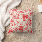 Texas Longhorn Cattle Bull Pattern Pillow Gifts クッション (ブランケット)