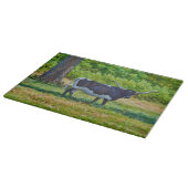 Texas Longhorn Cow Art Glass Cutting Board カッティングボード (角)