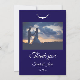 Texas Longhorn Wedding Flat Thank You Card サンキューカード