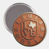 Texas Love Shield Orange Gold マグネット (正面/裏面)
