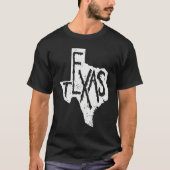 Texas Map Outline State of USA Tシャツ (正面)