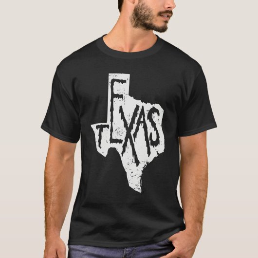 Texas Map Outline State of USA Tシャツ (正面)