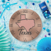 Texas Minimalist Copper Map ペーパープレート (パーティー)