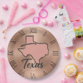 Texas Minimalist Copper Map ペーパープレート (パーティー)