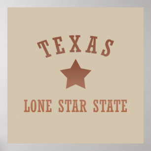 texas modern sunset style pattern ポスター