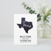 Texas Night Stars State Shape Moving Announcement 案内ポストカード (スタンド正面)