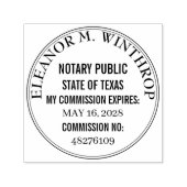 Texas Notary Public Round  セルフインキングスタンプ (デザイン)