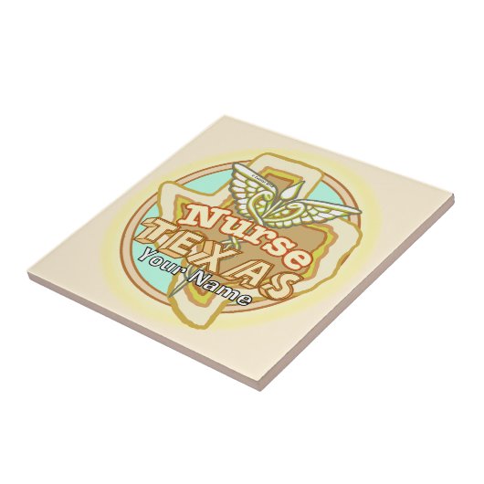 Texas Nurse Caduceus Tile タイル (側面)