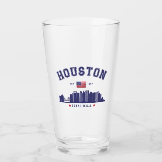 Texas Pride: Houston Modern Skyline タンブラーグラス (正面)