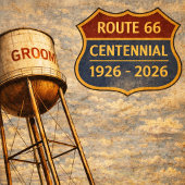 Texas Route 66 Leaning Tower ポスター