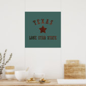 texas rustic wild western style pattern ポスター (キッチン)