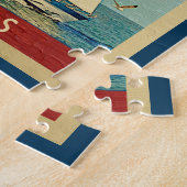 Texas Sailboat Vintage Travel ジグソーパズル (側面)