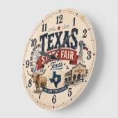 Texas State Fair Festival Western Carnival ラージ壁時計 (傾斜)