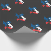 Texas State Flag Longhorn Silhouette ラッピングペーパー (角)