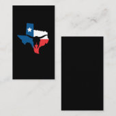 Texas State Flag Longhorn Silhouette 名刺 (正面/裏面)