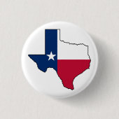 Texas State Flag Map  缶バッジ (正面)