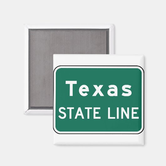 Texas State Line Road Sign マグネット (正面/裏面)