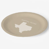 Texas State Map Home Decor  ペーパープレート (アングル)