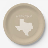 Texas State Map Home Decor  ペーパープレート (正面)