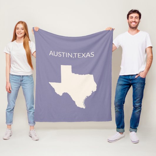 Texas State Map Home Decor  Sherpa Blanket フリースブランケット (インサイチュ)