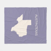 Texas State Map Home Decor  Sherpa Blanket フリースブランケット (正面(横))
