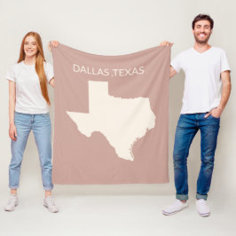 Texas State Map Home Decor  Sherpa Blanket フリースブランケット