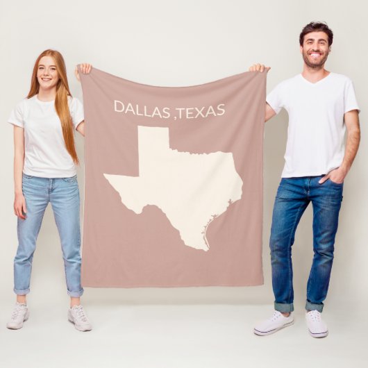Texas State Map Home Decor  Sherpa Blanket フリースブランケット (インサイチュ)