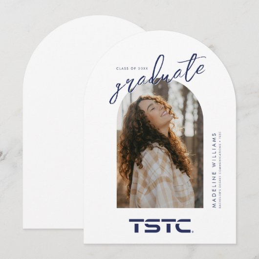 Texas State Technical College Graduation 招待状 (正面/裏面)