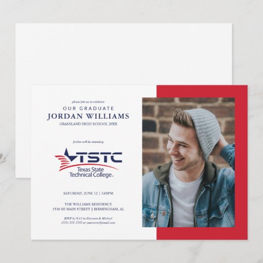 Texas State Technical College Graduation 案内状 (正面/裏面)