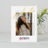 Texas State Technical College Graduation 箔招待状 (立ち正面)