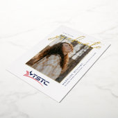 Texas State Technical College Graduation 箔招待状 (回転した状態)