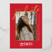 Texas State Technical College Graduation 箔招待状 (正面)