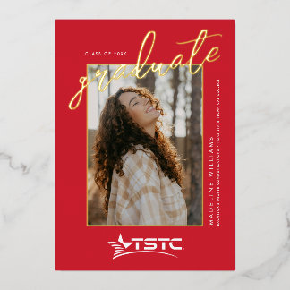 Texas State Technical College Graduation 箔招待状