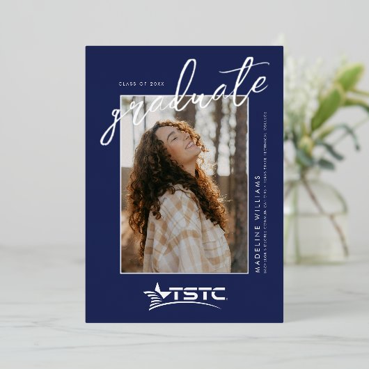 Texas State Technical College Graduation 箔招待状 (立ち正面)