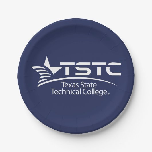 Texas State Technical College Logo ペーパープレート (正面)