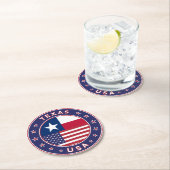 Texas sticker, phone case, tote bag ラウンドペーパーコースター (インサイチュ)