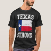 Texas Strong Pray For Texas Flag Map Tシャツ (正面)