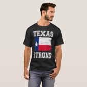 Texas Strong Pray For Texas Flag Map Tシャツ (正面フル)