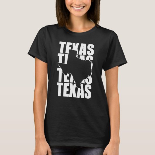 Texas Texas Texas Texas Shape Of Texas Home State Tシャツ (正面)