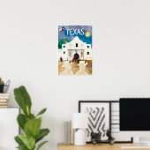 Texas, the Alamo, travel poster ポスター (ホームオフィス)