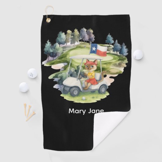 Texas themed for golfer ゴルフタオル (インサイチュ)